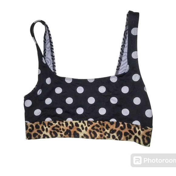 PINK Victoria's Secret Ultimate Unlined Animal Print Polka Dot Sports Bra, XS - Picture 2 of 8